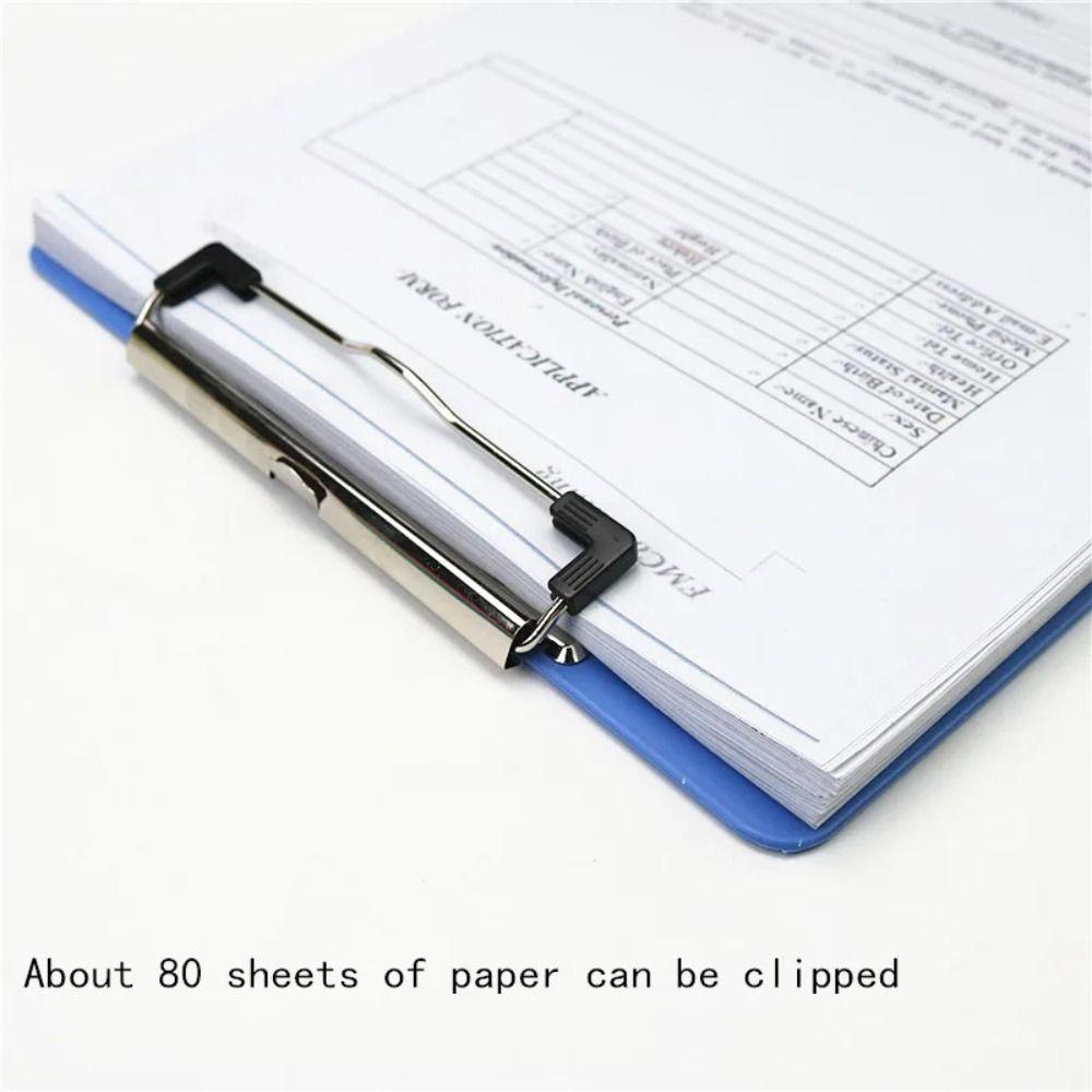 1Pcs Plastic Writing Clipboard Blue Menu Bill Folder New Clip File Organize  Paper Ticket Storage