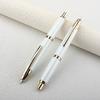 Jinhao 10 White Gold Clip Press Retractable Fountain Pen EF/F Nib with Converter Resin Writing Gift Pen