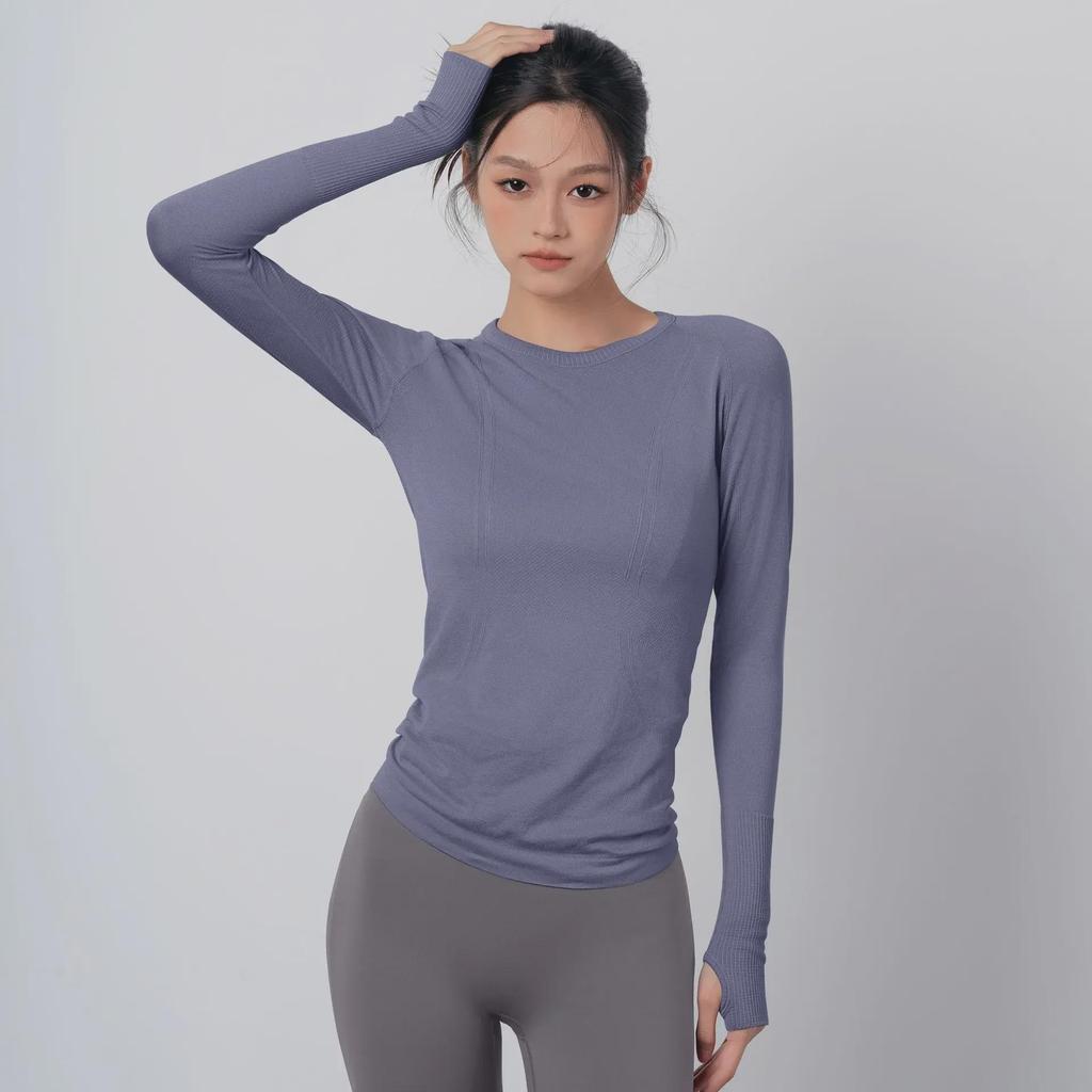 Women's High-Grade Seamless One-Piece Yoga Top for Autumn and Winter Fitness