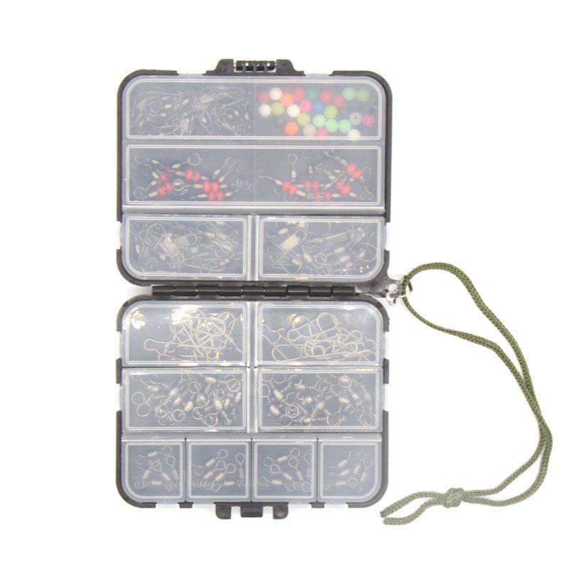 

140 шт. рыболовных аксессуаров Luya, набор рыболовных снастей, трансграничный вертлюг-коннектор, набор для морской рыбалки и рок-фишинга, коробка