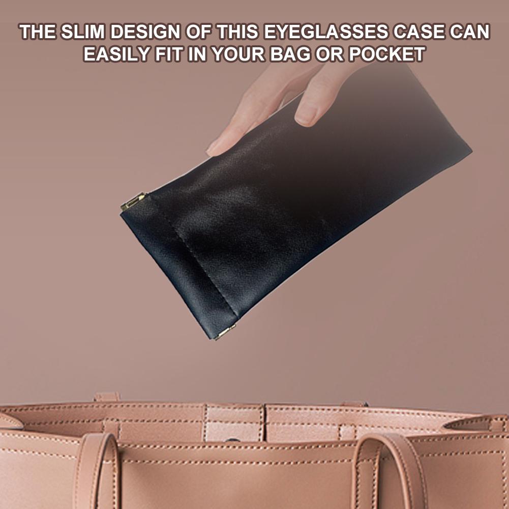 Sonnenbrillentasche mit Quetschverschluss, wasserdicht, einfache Aufbewahrungstasche für Brillen, einfarbige Schutzhülle für Brillen zur sicheren Aufbewahrung