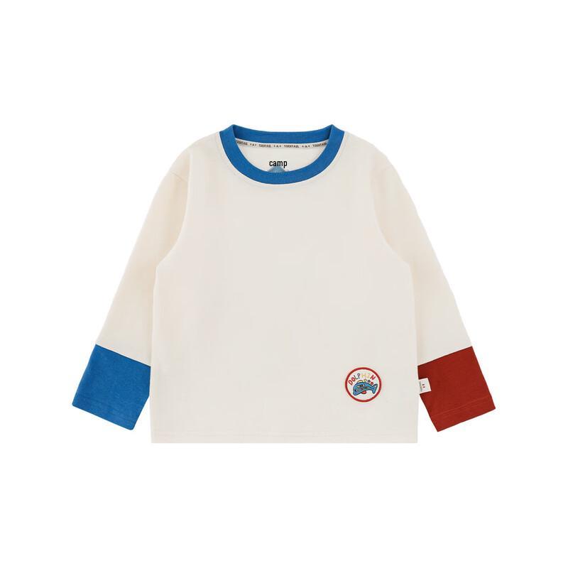 Youyou Boys' Fall Crewneck Long-Sleeve Cotton-Blend Tee