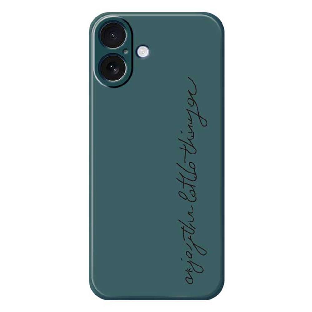 For iPhone 17 Case WordArt Pattern Printing Straight Edge TPU Phone Back Cover