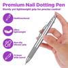2PCS Nail Dotting Pen, 5-in-1 Nail Dotting Tool Ballpoint Pen Design Double End Nails Art Pens Dottings Tools Manicure Art Tools for Nails DIY Salon