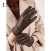 ELLE Women's Warm Sheepskin Leather Gloves