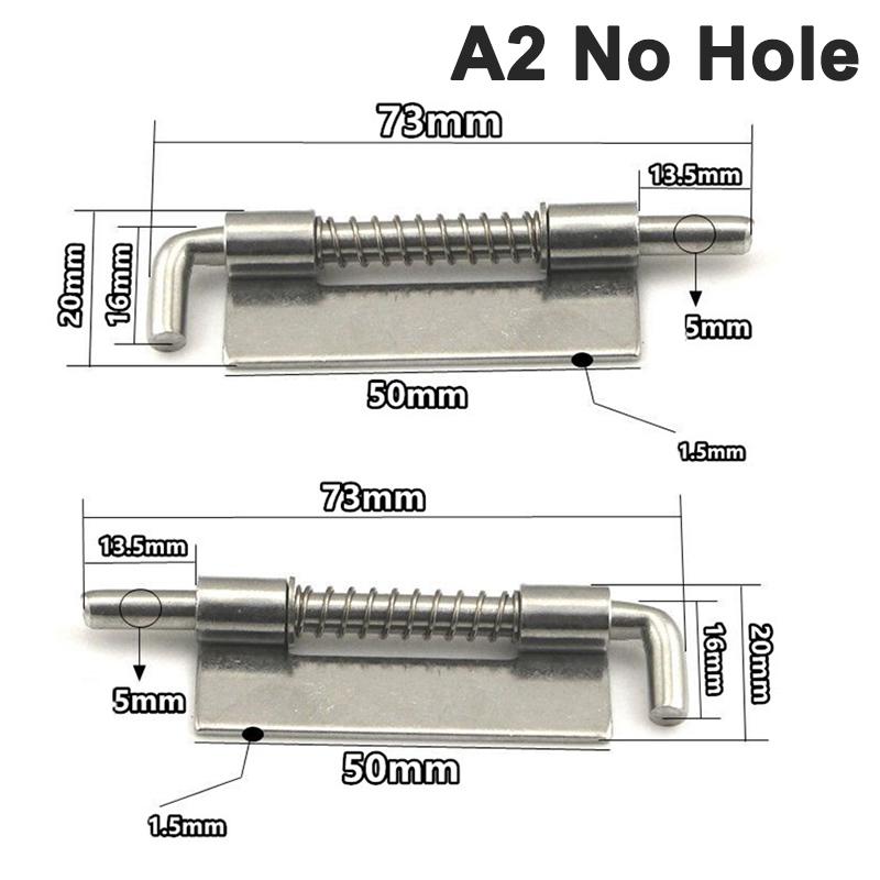 1Pair 304 Stainless Steel Loaded Hinge Security Spring Bolt Barrel Latch Cabinet