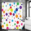 Colorful Circle Shower Curtain, Bathroom Decorative Shower Curtain, Waterproof Shower Curtain With Hooks