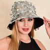 Glittering Silvery Sequin Bucket Hat Lightweight Fisherman Cap for Trendsetters - Perfect Festival & Rave Accessory