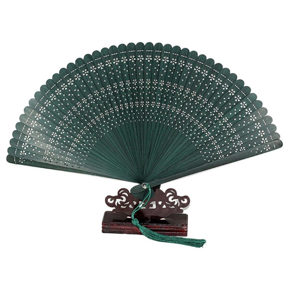 Multi Color Bamboo Folding Fan Handmade Dancing Fan Vintage Hollow Hand Fan Wedding