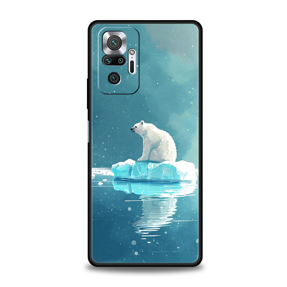 

Чехол для телефона с белым медведем для Xiaomi Redmi Note 15 14 13 12 4G 9 10 11 Pro Plus 5G 14C 13C 12C 10C Мягкий чехол из ТПУ Redmi 10C