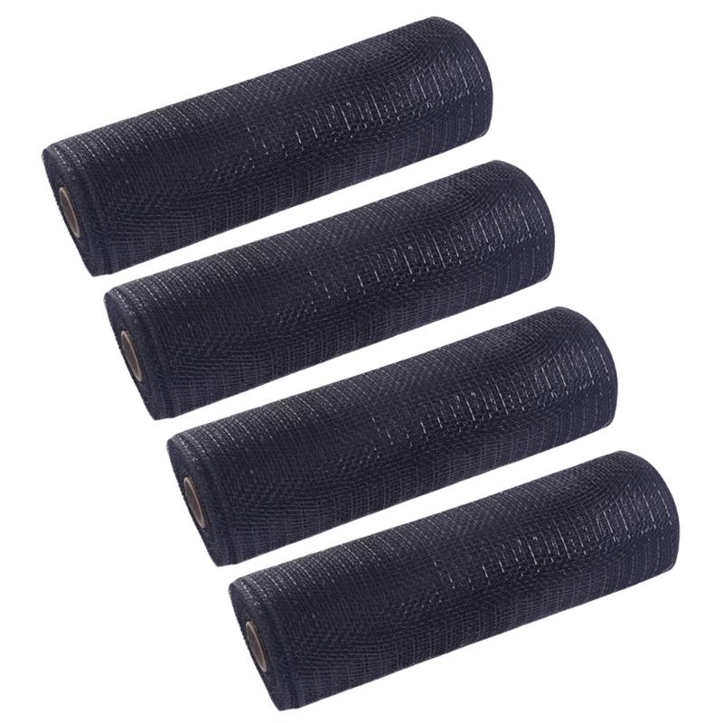 4 Rolls Durable Plastic Mesh Ribbon for Christmas Tree Decoration Perfect for DIY Projects and Festival Home Decors