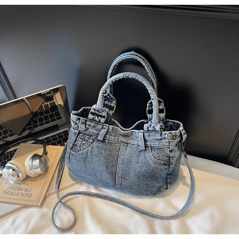 New messenger bag women s washed denim bag niche design denim bag fashionable versatile large capacity shoulder bag