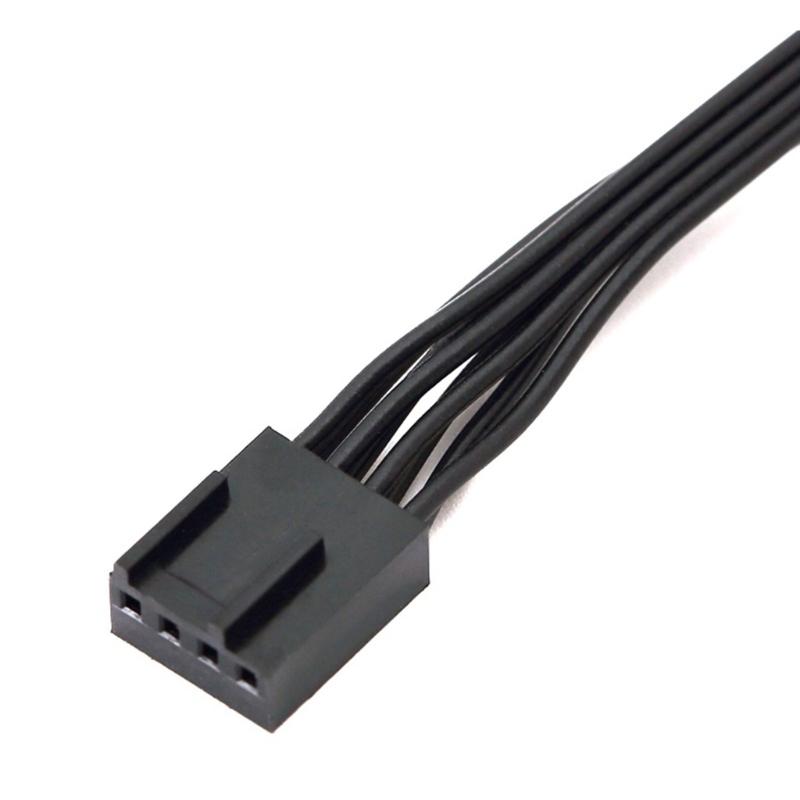 Flexible PVC 2Way Computer Fan Splitter 4Pin Pwms Fan Splitter Cable Thermals Monitoring For Enhances PC System Cooling