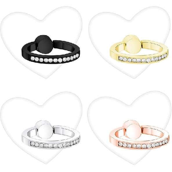 4PCS Transparent Cell Phone Ring, Diamond Setting Phone Case Ring Holder Grip 360 Degree Rotation 180 Degree Adjustable Cellphone Kickstand Grips color A