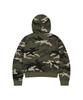 Mahagrid Camo Applique Crop Zip Up Hoodie Green(Mg2Fffm493A)