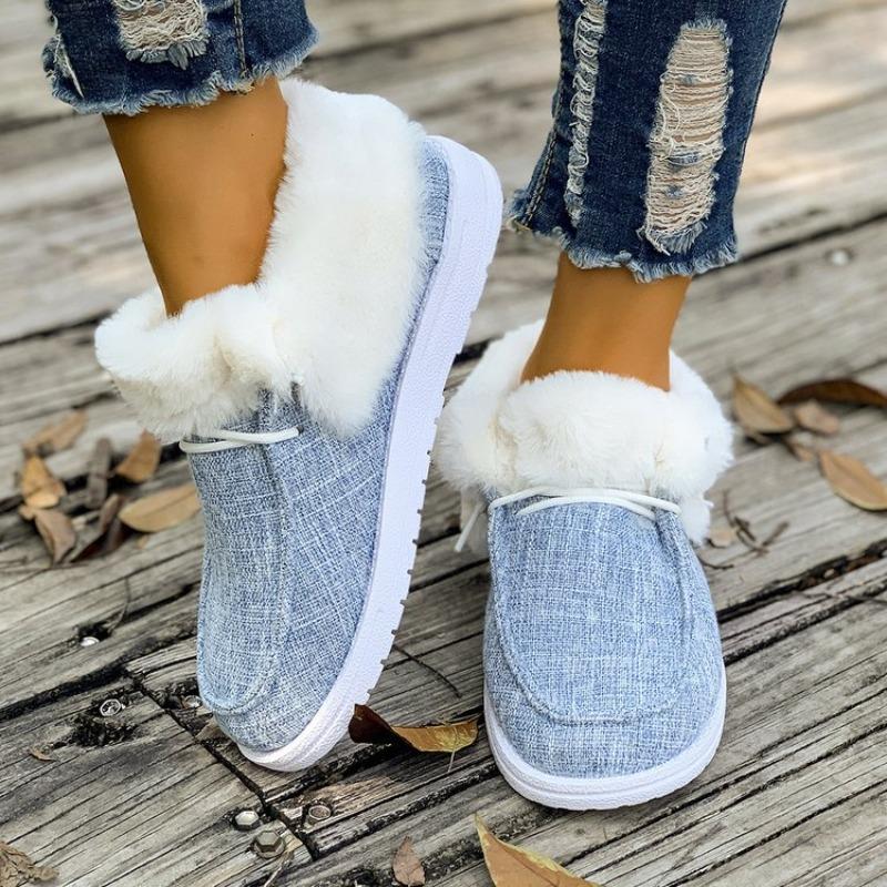 Neue Fleece-Schuhe in Übergröße für Damen, Rutschfeste Ein-Fuß-Baumwollschuhe