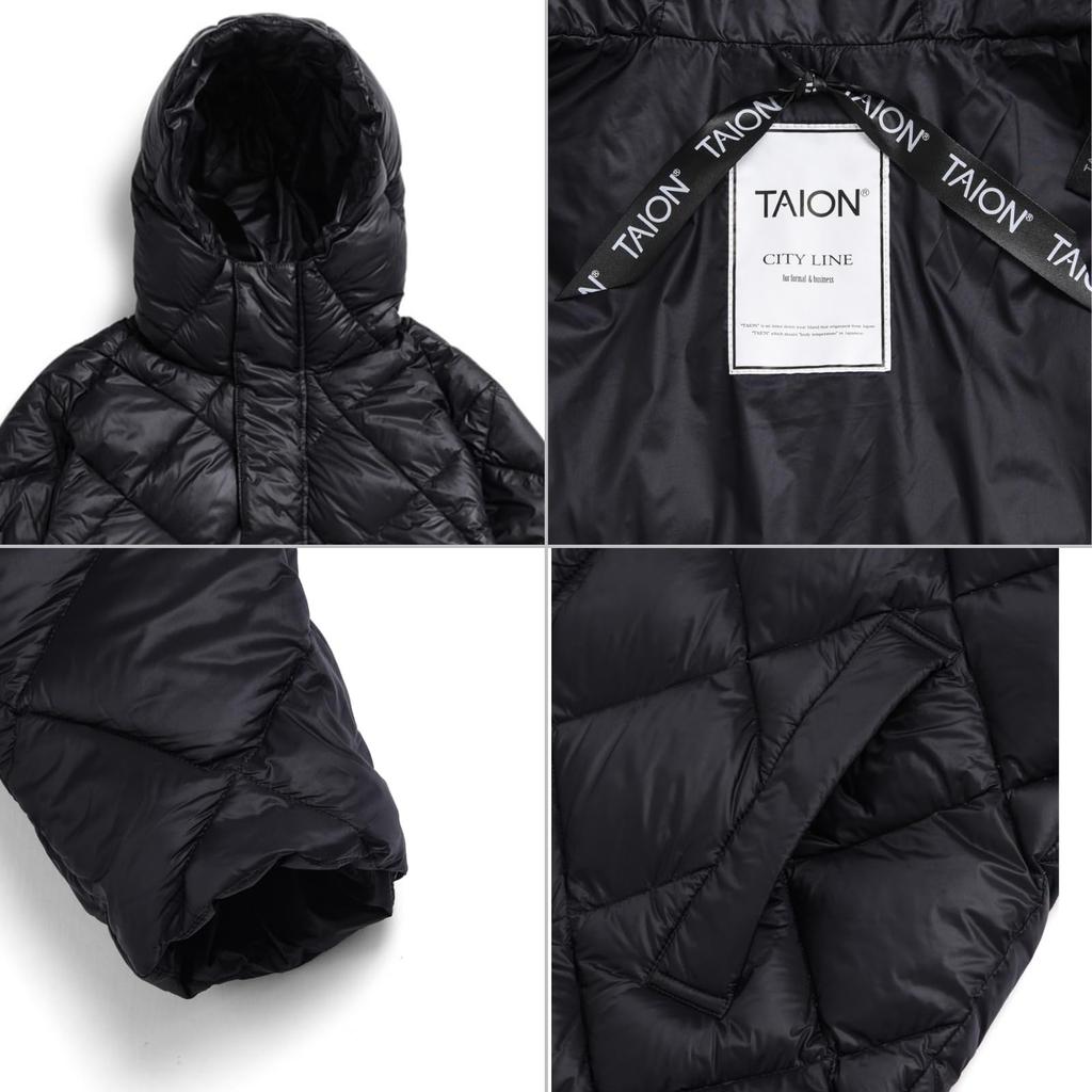 Taion Down Hoodie 106JKCI Charcoal