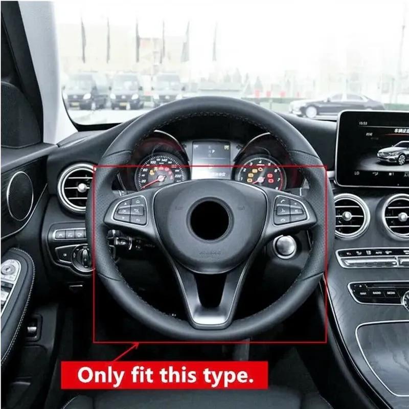 Auto Lenkrad Zierknopf Dekorationsrahmen Abdeckung Zubehör Für Mercedes Benz C E GLC GLA CLA W205 W213 X253 2015-
