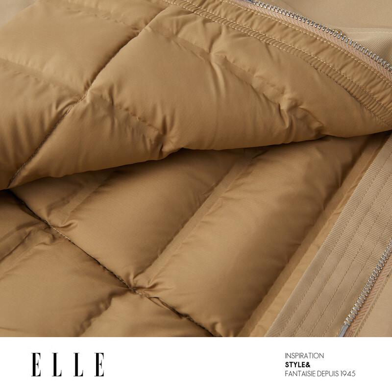 ELLE Women's Mid-length Hooded Duck Down Jacket