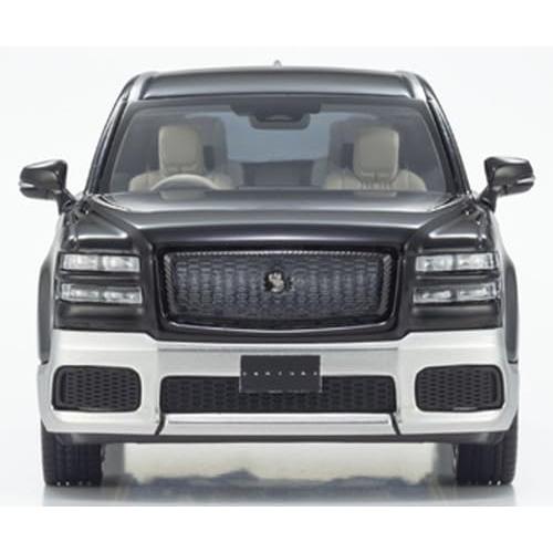 Kyosho Original 1/43 Toyota Century (Rinpo) Schwarz/Silber mit Fromage-Innenraum Vollständig montiertes Modellauto KS03926BS