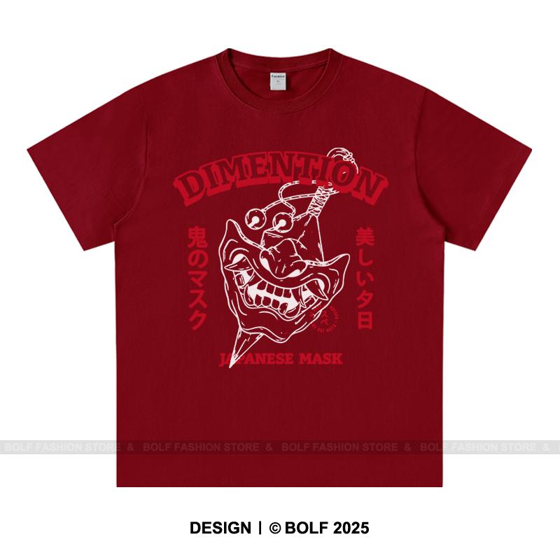 

Футболка с принтом, 100% хлопок, мужская рубашка с графическим значком, традиционная японская уличная одежда XXXL вино красного