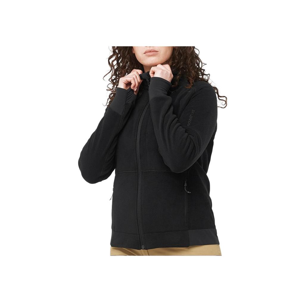 Salomon Essential Micro Outdoor Sports Zip Neck Jacket Women jackets Black LC2115100