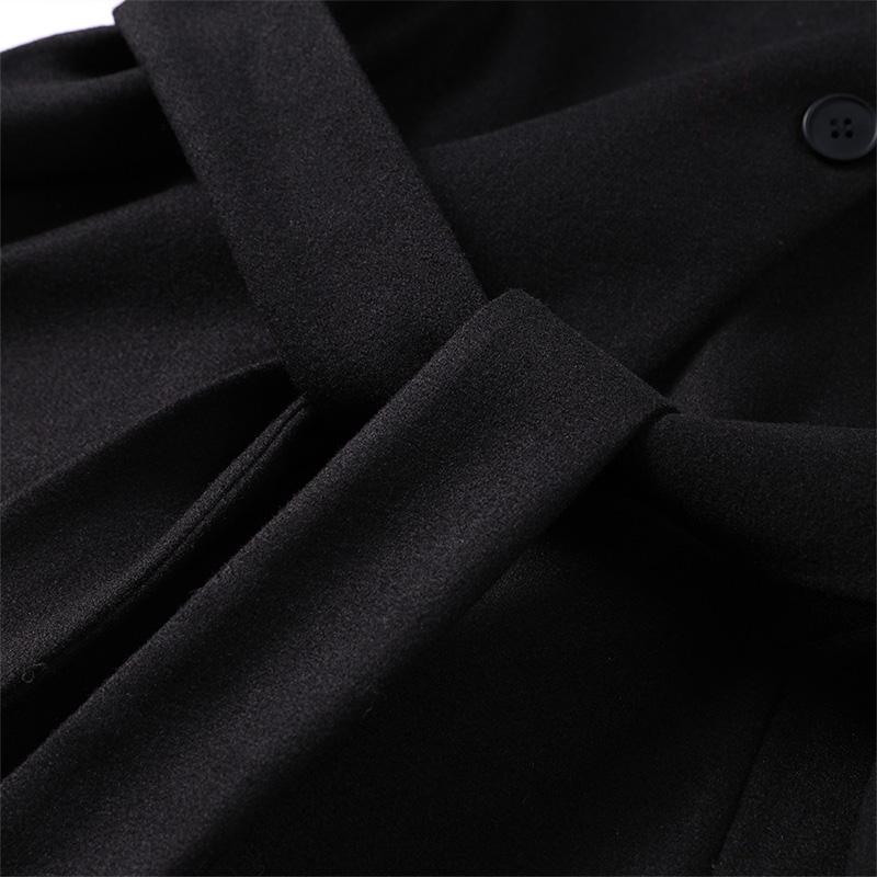 Winter Warm Lace up Women's Coat Solid Color Vintage Single Breasted Outerwear Fashion Autumn Women's New Retro Jackets