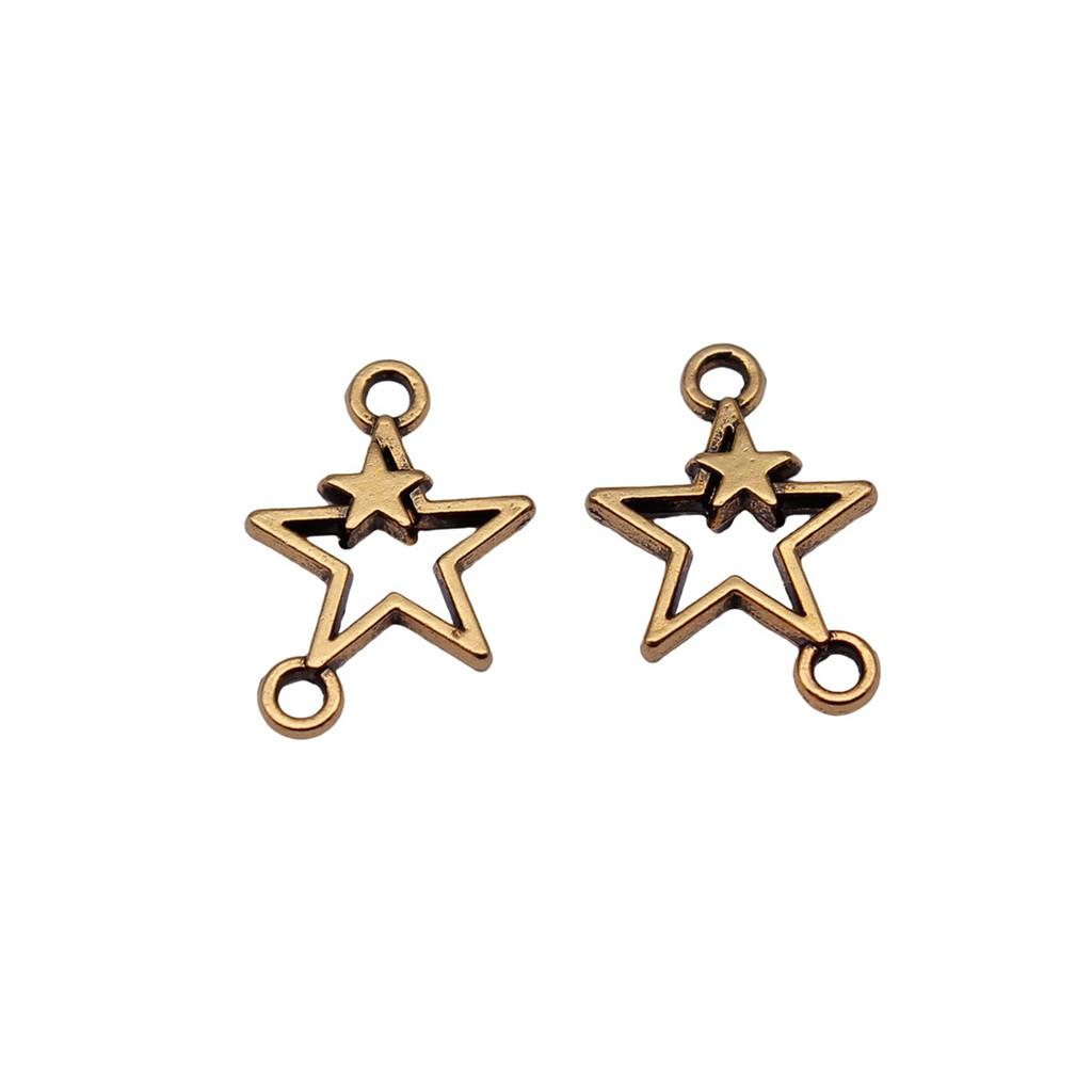 Double Star Connectors Moon For Celestial Themed Bulk Jewelry Findings