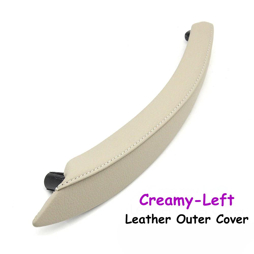 Interior Left/Right Passenger Door Pull Handle Leather Outer Cover Replacement For BMW X5 X6 E70 E71 E72 2007-2014
