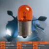 12V Motorcycle Turn Signal Light, Amber/Blue, T16 5W/10W, Single Contact, Right Angle.