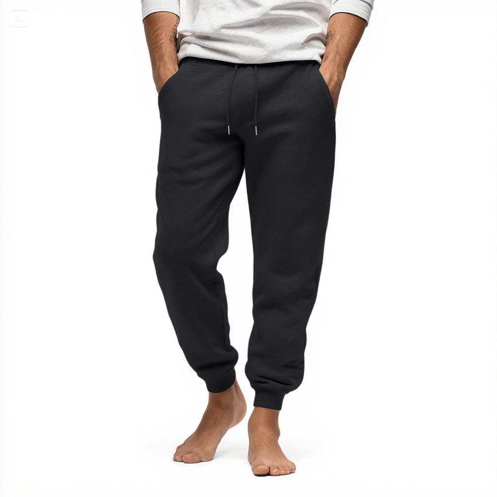 Herren Lockere Freizeit-Sweathose Elastischer Bund Kordelzug Sporthose