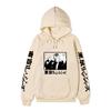 Black Warm Fleece Hooded Sweatshirt Tokyo Revengers Team Comic Print Unisex Autumn Winter Casual Daily Long Sleeve Pullover
