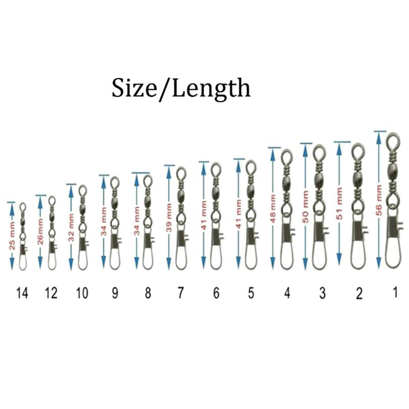 Barrel Swivels Rings Fishing Line Connector With Interlock Fishing Lure