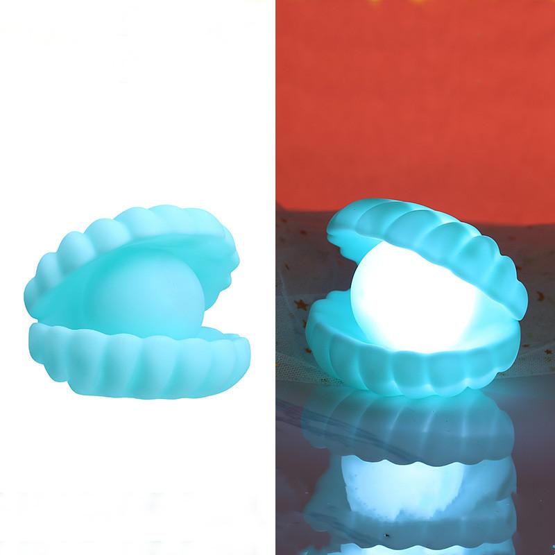 New Cartoon Light Silicone Cloud Night Light Ins Style Shell Moon Star Lamp Led Night Lights for Kids Baby Bedroom Birthday Party Gifts