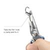 Fishing Pliers Gripper Hook Remover Stainless Fishing Tackle Tool Multifunctional Braid Line Cutter with Coiled Lanyard