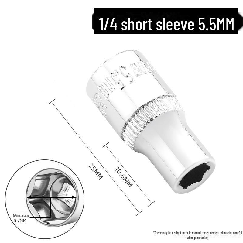 Green Forest 6.3mm Hexagonal Socket/Wrench Sleeve Set with 1/4 Socket Head Ratchet Wrench.