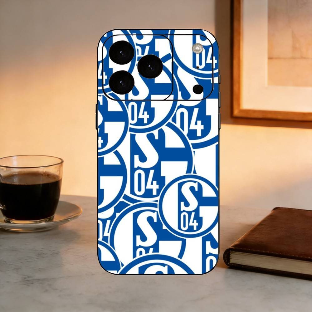 S-Schalke S04  Phone Case For iPhone 17,16,15,14,13,12,11 Plus,Pro Max,XS,Soft Silicone Black Cover