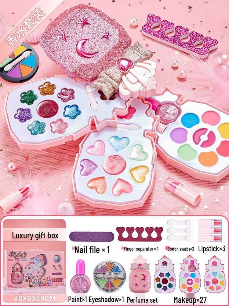 Kids' Makeup Set for Ages 3-6: Genuine Girls' Playhouse Toy with Lipstick 012/013