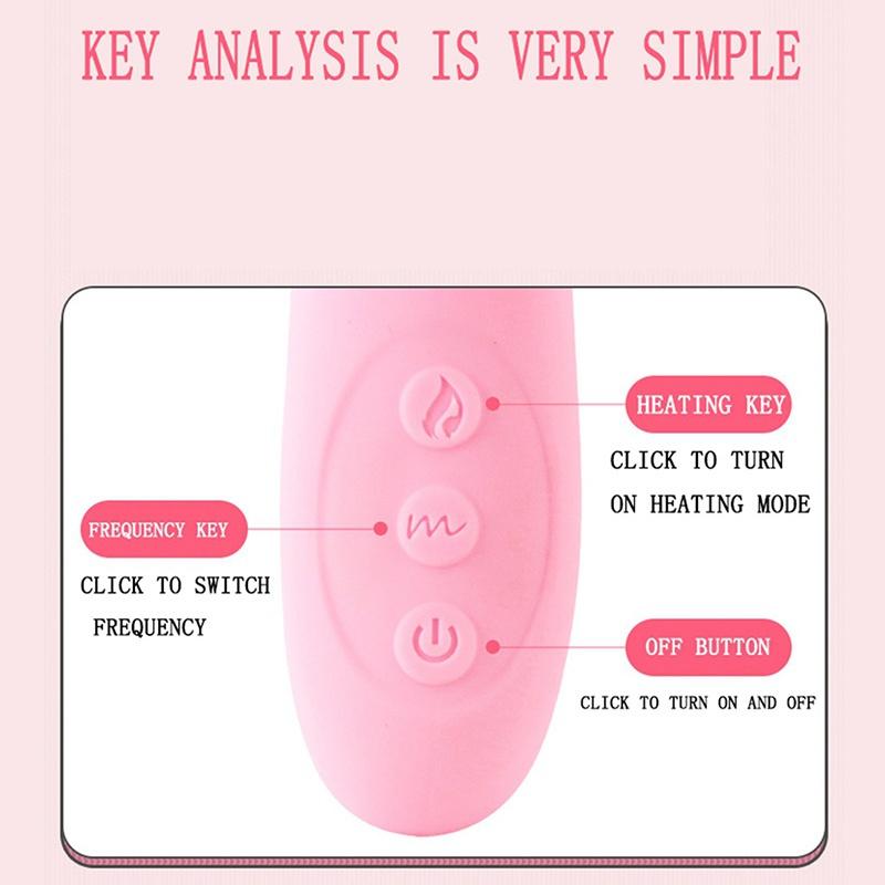 New Telescopic Heating Vibrator for Women G Spot Big Dildo Vaginal Tongue Licking Sex Toys Licking Clitoris Stimulation