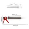 Mortar Syringe Joint Gun Mortar Press,Stainless Steel Plaster Press Cement Wall Sewing Gun,with 2 Nozzles,for Tile Joint Filling