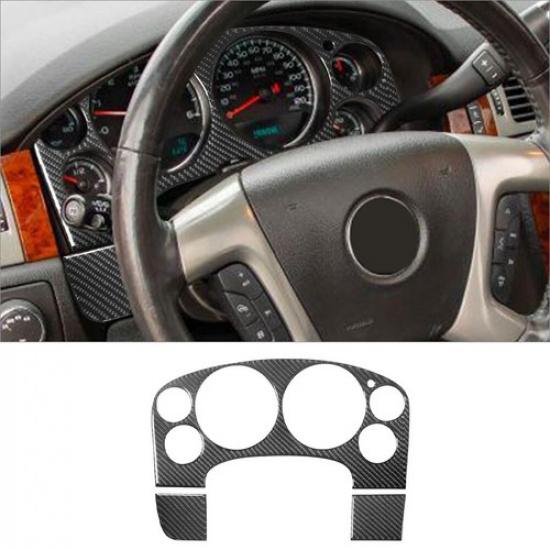 3Pcs Carbon Fiber Speedometer Cover Trim For Tahoe/Silverado/Yukon/Sierra