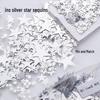 High-Value Silver Star Sequin Decorations: DIY Accessory Card Fillers