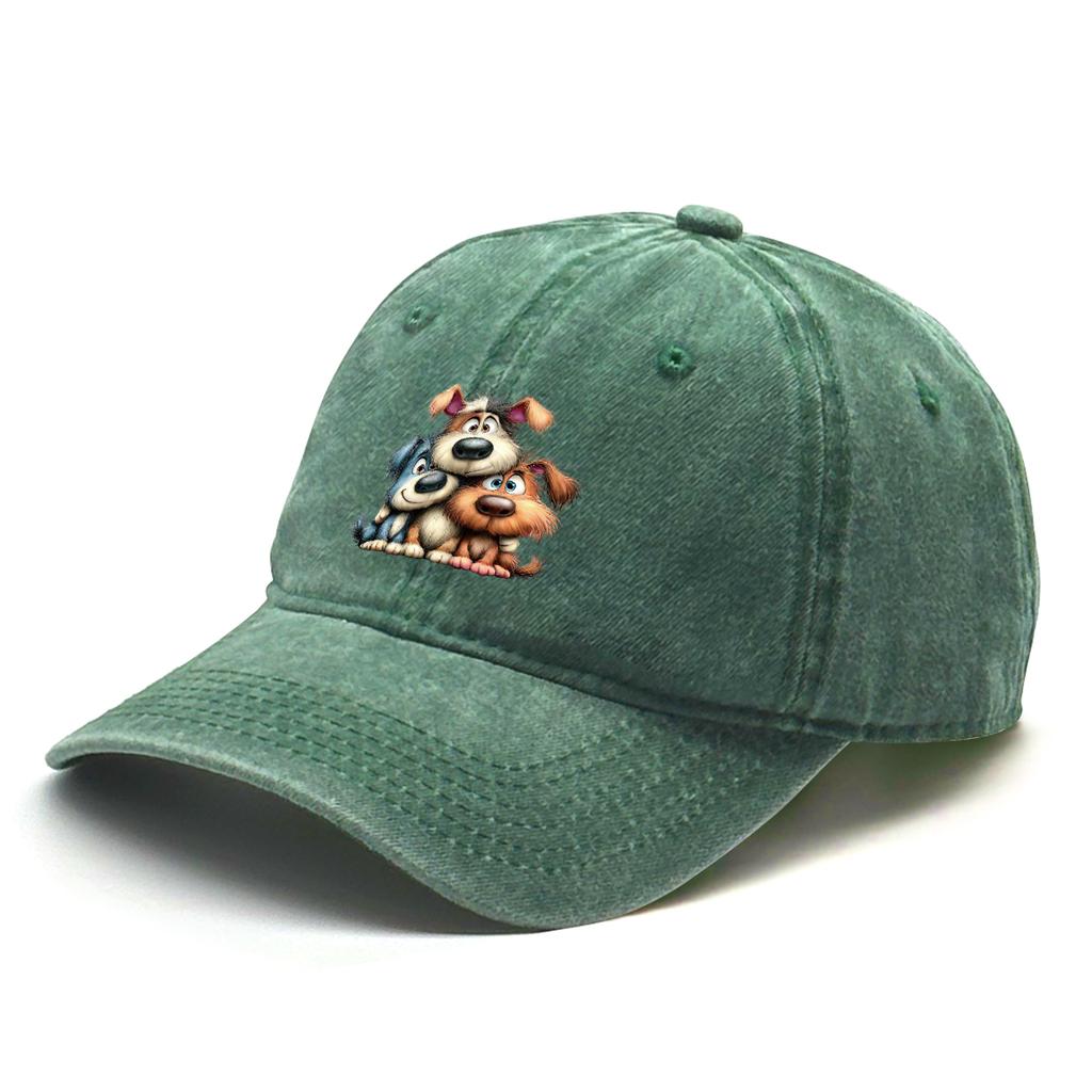 Cute Schnauzer Dog Printed Baseball Cap Adjustable Retro Baseball Hat Unisex Womens Cap For Outdoor Travelling Mountaineering