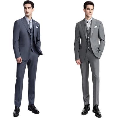 VICUTU Men's Wool Blend Business & Wedding Suit