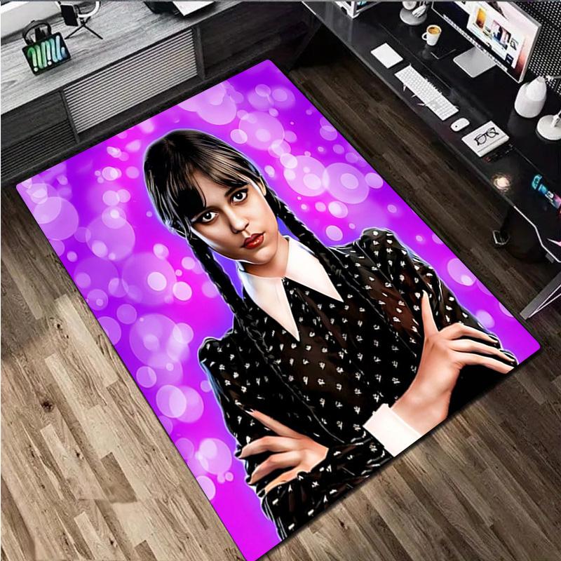 1Pc Wednesday Rug - Home carpet Office Decorative Carpet For Living Room Bedroom Door Mat Floor Rug Computer Chair Area Rug