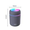 1PC 300ML Air Humidifier Colorful Atmosphere Light Mute Humidification Mini Creative Colorful Cup Desktop Home Car Humidifier