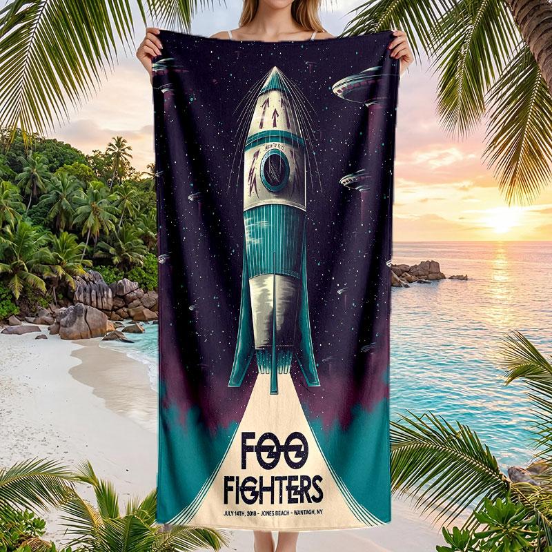 Large Beach Towel Quick Dry Absorbent Towel For Beach IndoorFoo Fighters