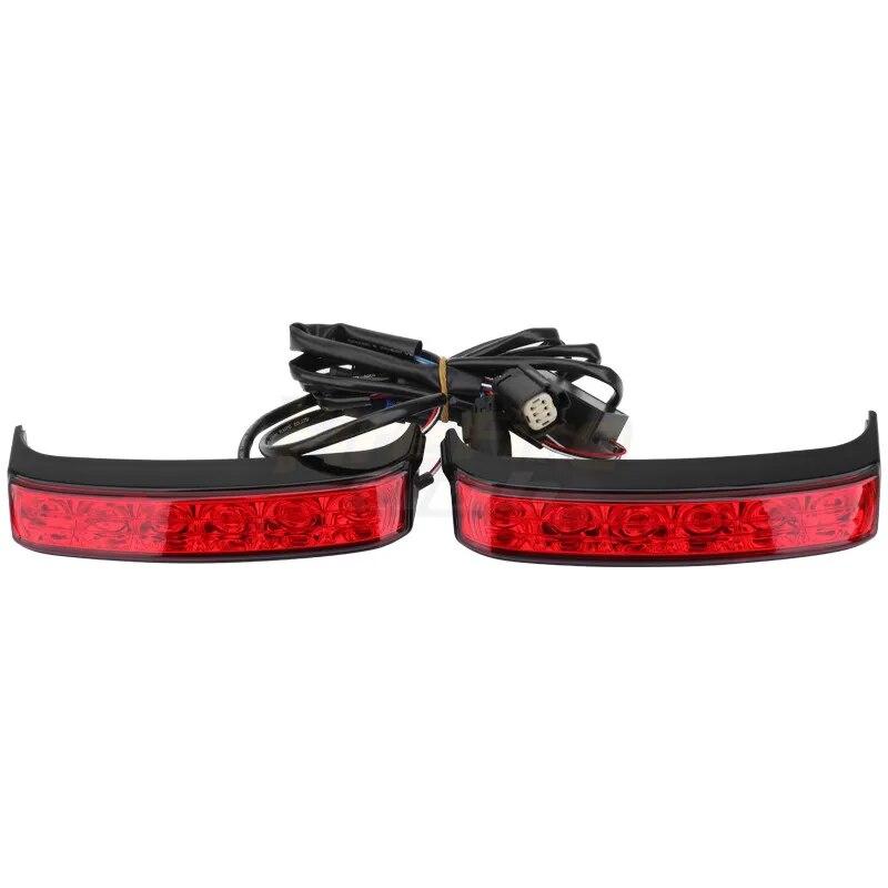 Moto LED Saddlebag Tail Run Brake Turn Signal Lights Lamp Rear Light Motorcycle For Harley Touring Street Glide Limited 14-21