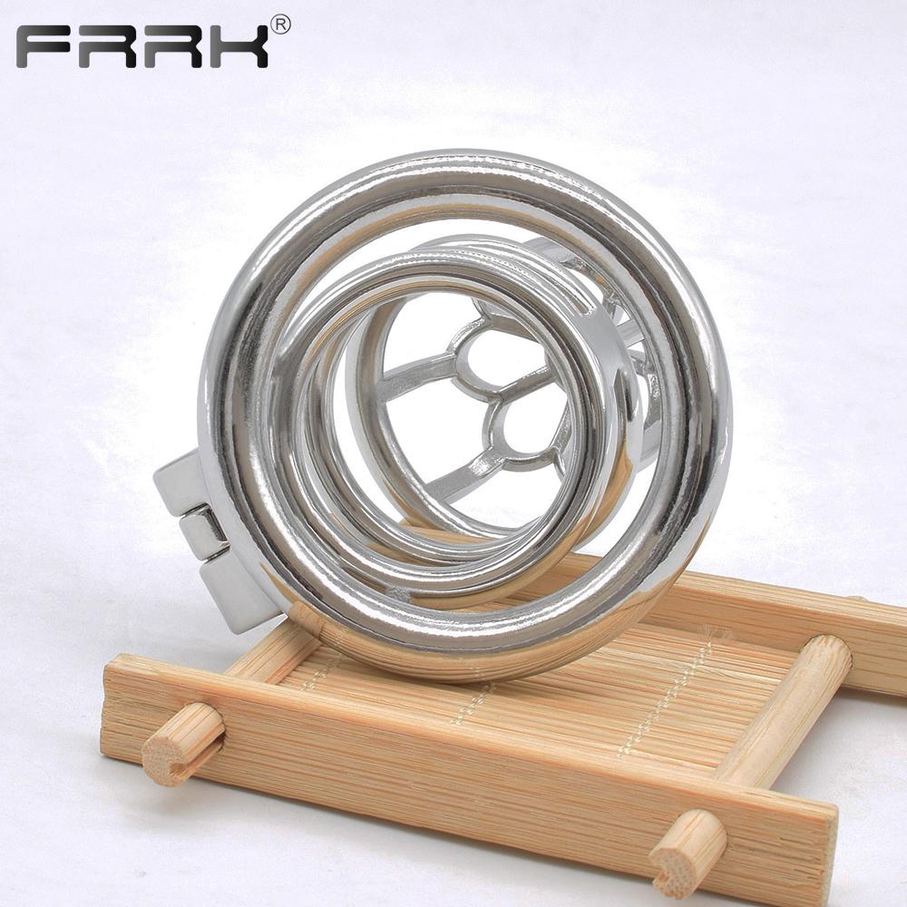 BDSM Sex Toys for Men Stainless Steel Male Chastity Device Metal Cock Cage Tease Bondage Belts Erect Orgasm Erotic Cock Rings