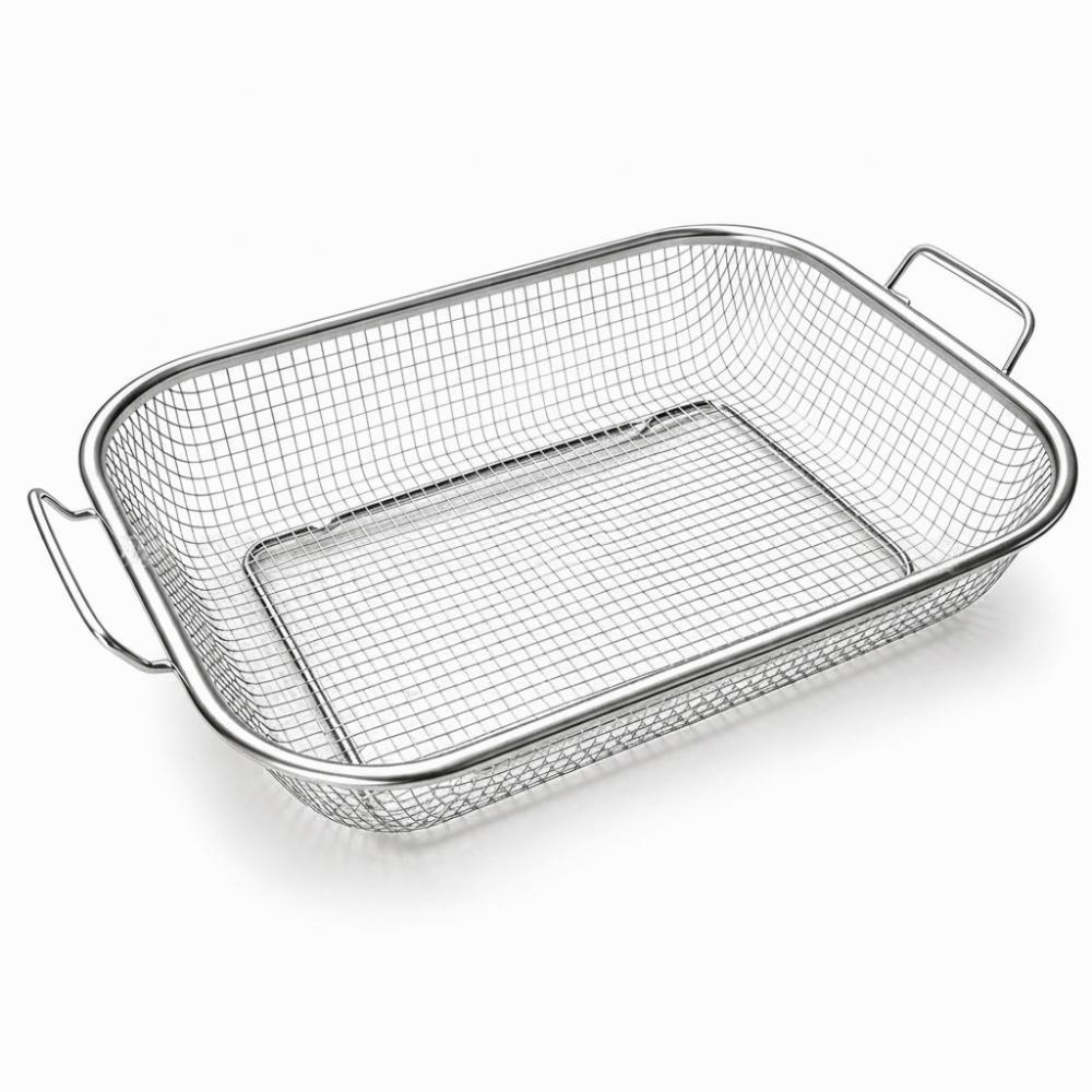 Rectangular Shape Barbecue Basket Stainless Steel Grilling Tray BBQ Grill Basket  Barbecue Cooking